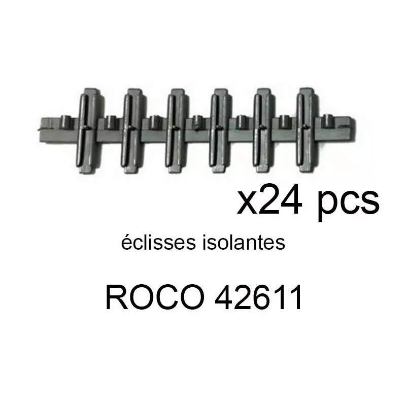 24 éclisses isolantes Geoline et Rocoline - HO 1/87 - ROCO 42611