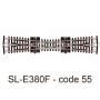 Peco SL-E380F - Traversée jonction simple electrofrog - code 55 échelle N