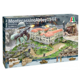 Scène de bataille diorama Monte Cassino 1944 - WWII - Italeri 6198