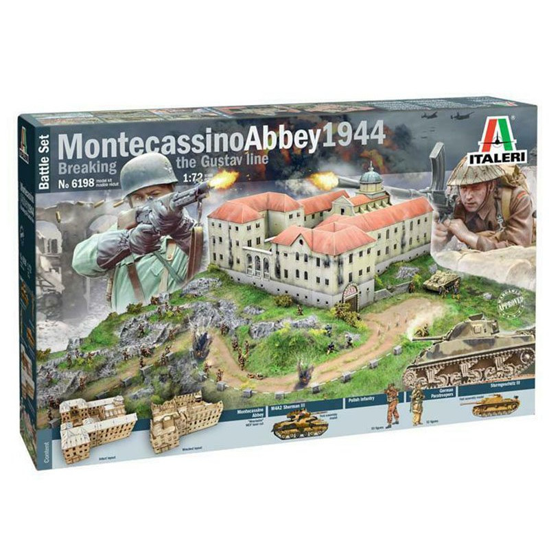 Scène de bataille diorama Monte Cassino 1944 - 1/72 - Italeri 6198