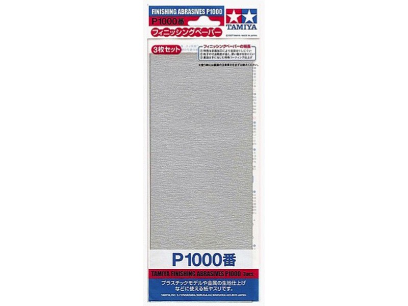 Tamiya P1000 - Papier abrasif pour ponçage de finition