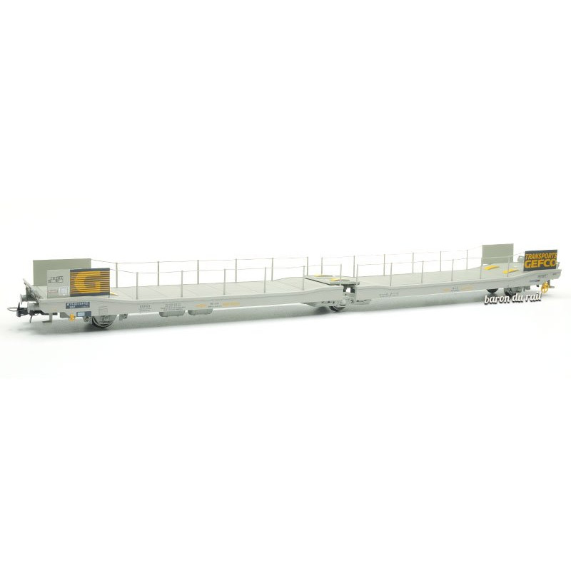 Wagon plat 3 essieux Ladks, gris, GEFCO, SNCF ép IV-V - HO 1/87 - JOUEF HJ6208
