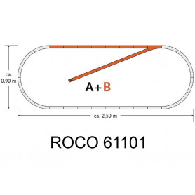 Set B d'extension voie Geoline HO - ROCO 61101