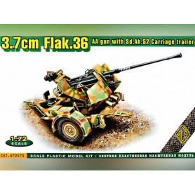 Canon Flak.36 3.7cm. AA avec remorque Sd.Ah.52 - échelle 1/72 - ACE 72570