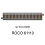 Rail droit G200 200 mm voie Geoline HO - ROCO 61110