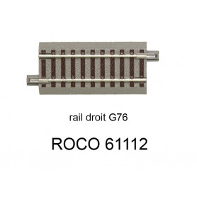 Rail droit G78 78 mm voie Geoline HO - ROCO 61112