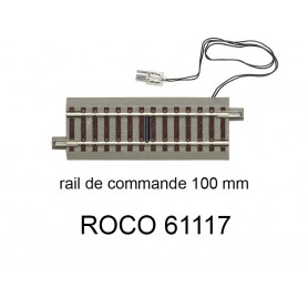 Rail droit de commande G100 100 mm voie Geoline HO - ROCO 61117