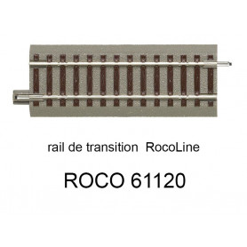 Rail de transition 100 mm voie Geoline HO - ROCO 61120