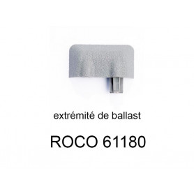 1x extrémité de rail ballastée voie Geoline HO - ROCO 61180