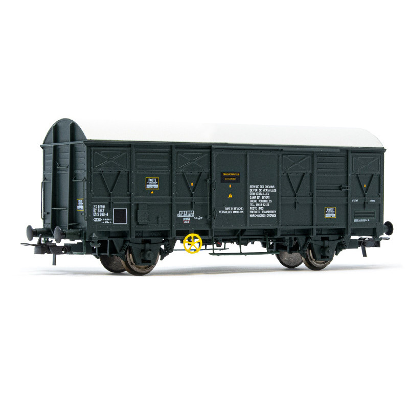 Wagon couvert G4, livrée verte olive, ép. IV-V SNCF - HO 1/87 - JOUEF HJ6215