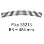 Piko 55213 - Voie A - rail courbe R3 480mm - HO