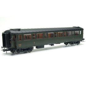Voiture Métallisée Ex-PLM, A7 N° 607, vert 306, SNCF Ep.III A HO 1/87 - REE VB-425