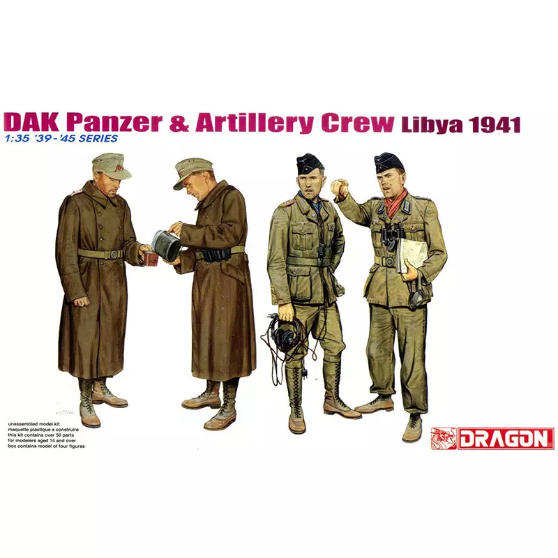 Tankistes/Artilleurs allemands Lybie - échelle 1/35 - DRAGON 6693