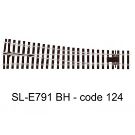 PECO SL-E791BH - Aiguillage moyen à droite 8° code 124 échelle O