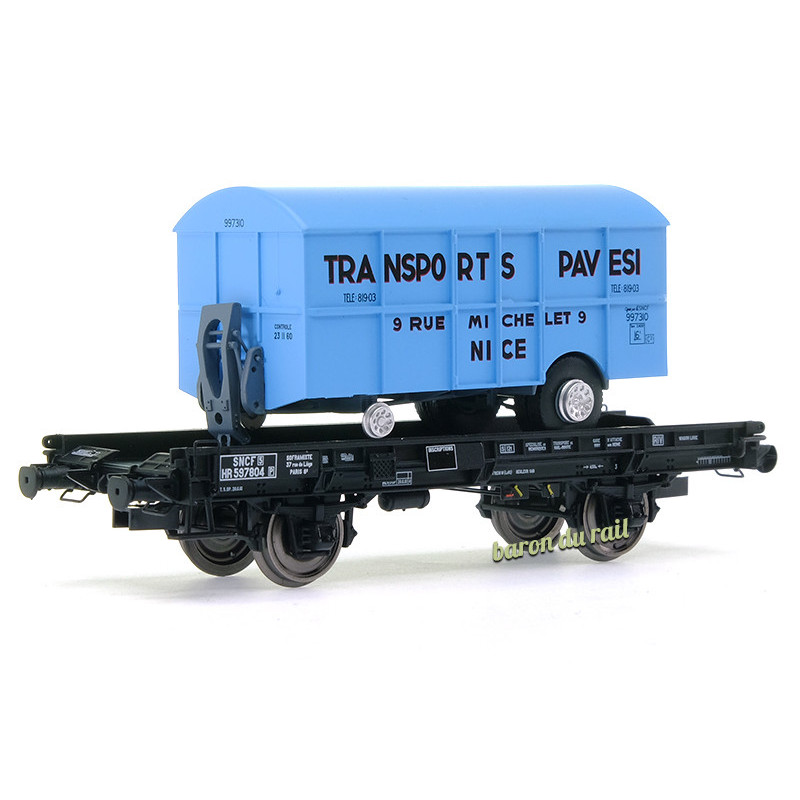 UFR monoporteur TRANSPORTS PAVESI ép III - HO 1/87 - REE WB-648
