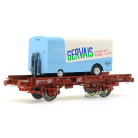 UFR monoporteur remorque GERVAIS ép IV - HO 1/87 - REE WB-653