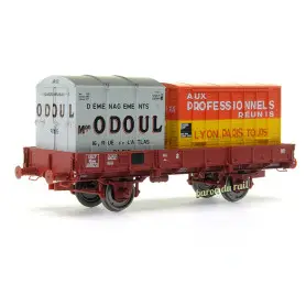 Plat OCEM 29 Rouge SNCF Nhow + 2 cadres SNCF ép III - HO 1/87 - REE WB-608