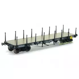 Wagon PLAT TP ranchers longs PLM ép II - HO 1/87 - REE WB-542