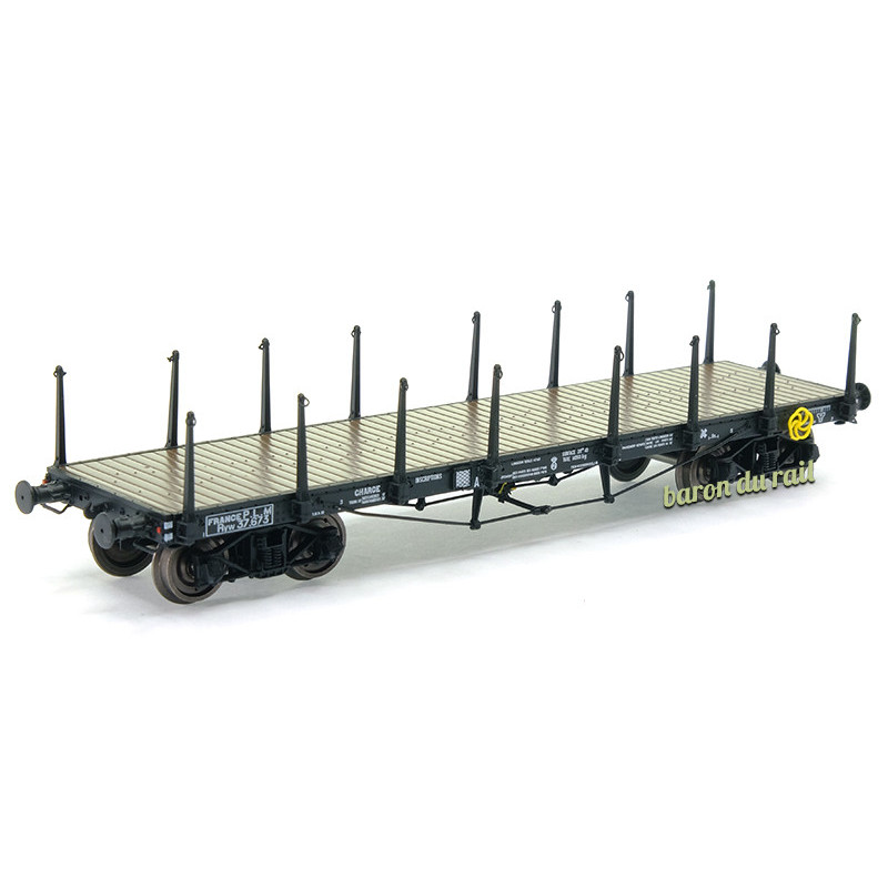 Wagon PLAT TP ranchers longs PLM ép II - HO 1/87 - REE WB-542