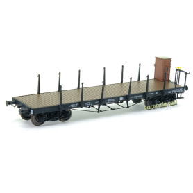 Wagon PLAT TP ranchers longs P.O. ép II - HO 1/87 - REE WB-544