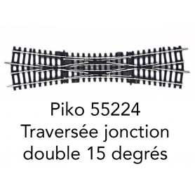 Piko 55224 - Voie A - Traversée jonction double 15 degrés - HO