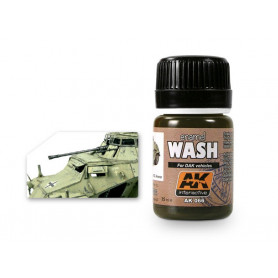 Wash Enamel brun pour véhicules foncés 35ml - AK INTERACTIVE AK066