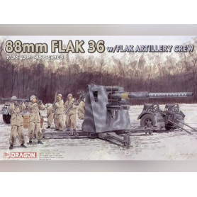 FlaK 36 88mm et servants - échelle 1/35 - DRAGON 6260