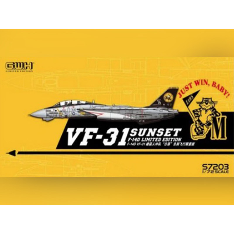 F-14D VF-31 SUNSET édition limitée - échelle 1/72 - G.W.H S7203