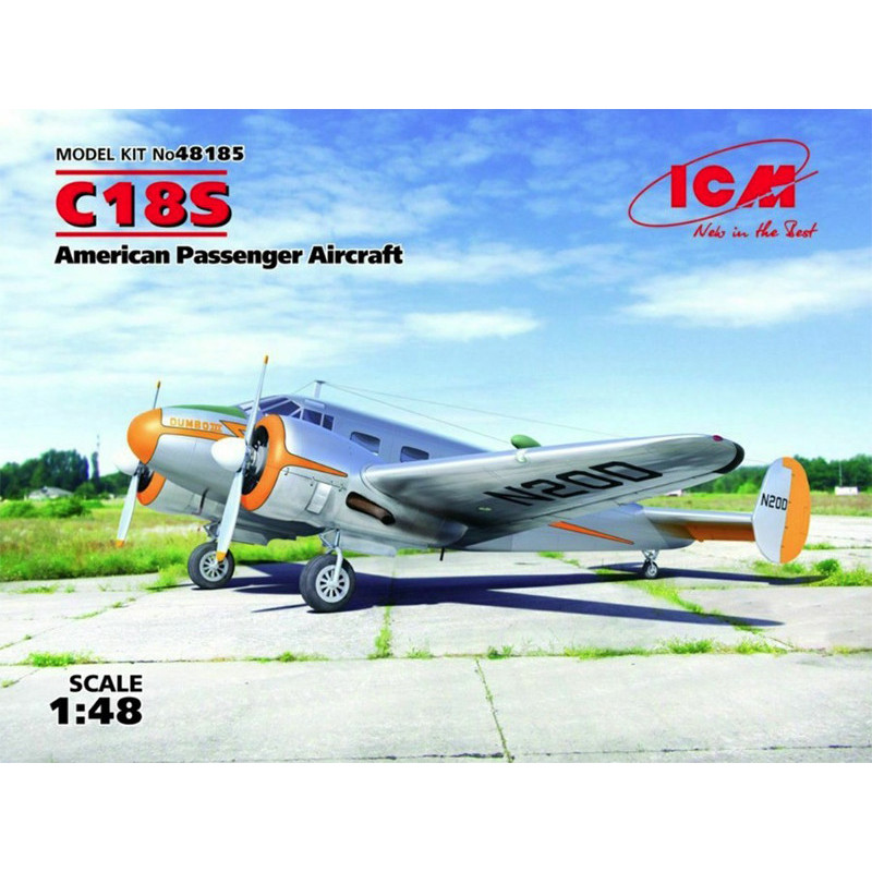 Beechcraft C18S Avion de transport de passagers Américain - 1/48 - ICM 48185