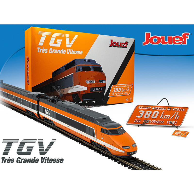 TGV Sud-Est record du monde 1981 - 4 éléments - ép IV - HO 1/87 - JOUEF HJ2412