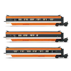 3x voitures complémentaires TGV Sud-Est record 1981 - ép IV - HO 1/87 - JOUEF HJ3011