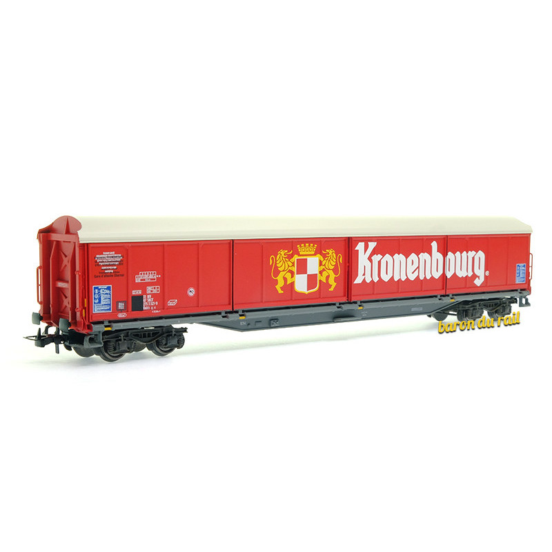 Wagon Habis à parois coulissantes Kronenbourg ép. V - HO 1/87 - JOUEF HJ6225