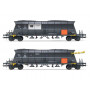 2x wagons trémies EF60 livrée EDF ép. IV - HO 1/87 - JOUEF HJ6210