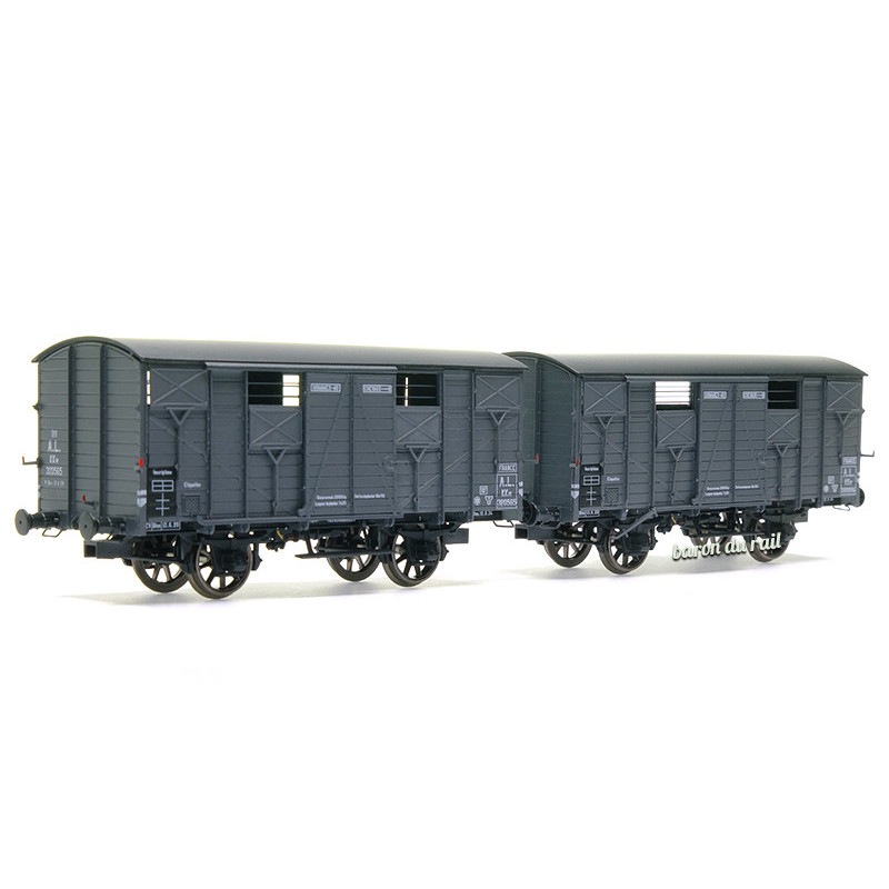 2x wagons couverts Ocem 19 A.L. ép II - HO 1/87 - REE WB-687
