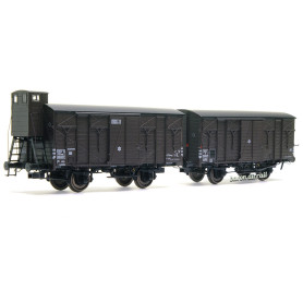 2x wagons couverts Ocem 19 SNCF ép IIIb - HO 1/87 - REE WB-689