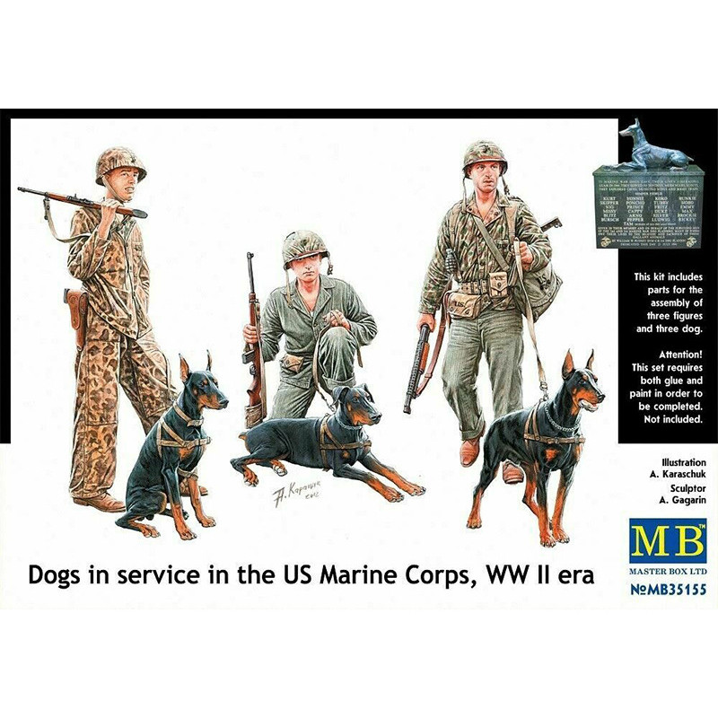 Marines US avec chiens - 1/35 - MASTER BOX 35155