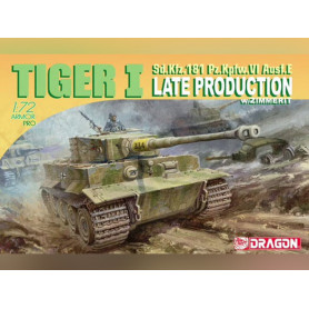Tiger I Prod. Tardive Zimmerit - échelle 1/72 - DRAGON 7203