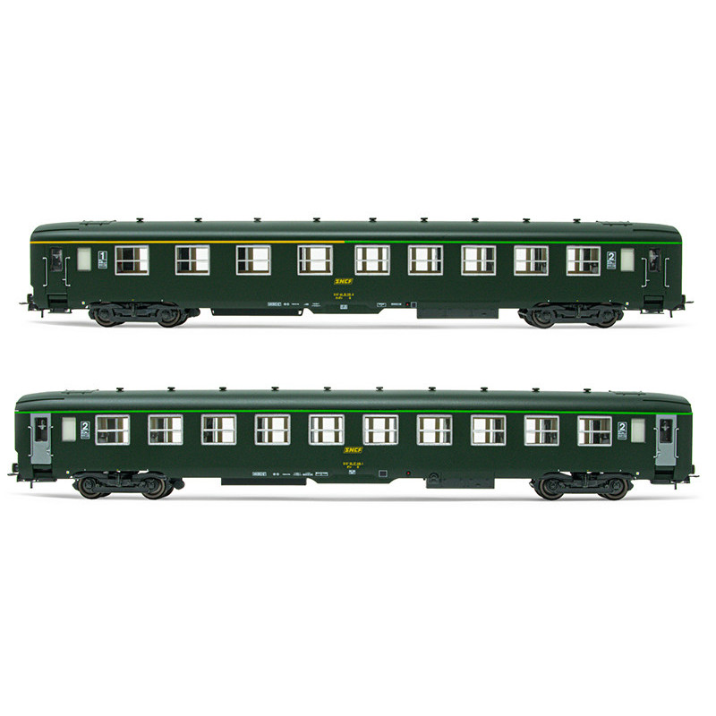 2 voitures DEV AO A4c4B5C5, B10c10 ép. IV - SNCF - HO 1/87 - JOUEF HJ4147