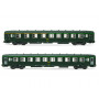 2 voitures DEV AO A4c4B5C5, B10c10 ép. IV - SNCF - HO 1/87 - JOUEF HJ4147