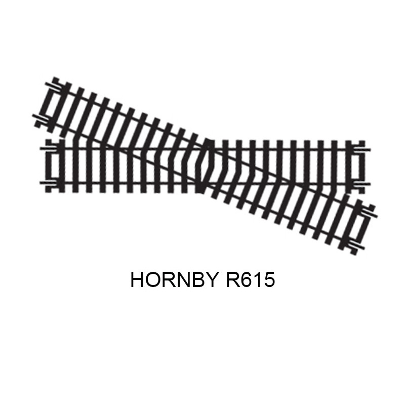 Croisement droite code 100 - HO 1/87 - HORNBY R615