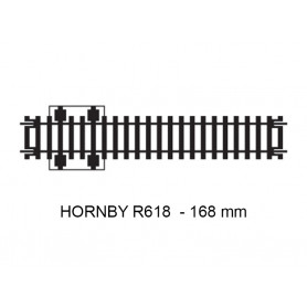 Rail droit 168 mm double isolation code 100 - HO 1/87 - HORNBY R618
