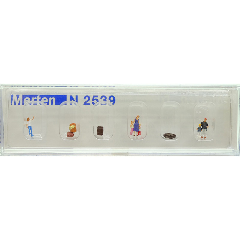 Voyageurs qui attendent avec leurs bagages - N 1/160 - MERTEN 2539