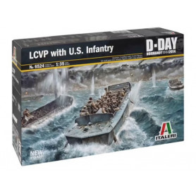Barge de débarquement LCVP et Infanterie US - échelle 1/35 - ITALERI 6524