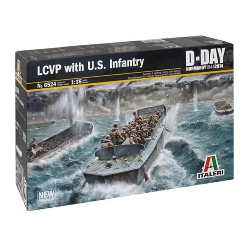Barge de débarquement LCVP et Infanterie US - échelle 1/35 - ITALERI 6524