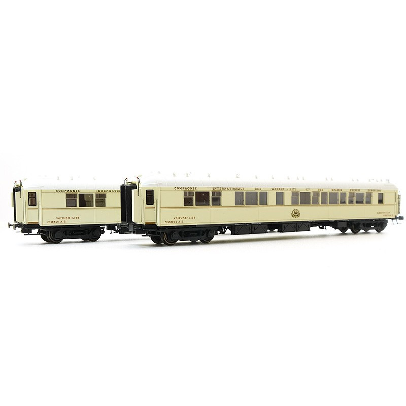 Coffret 2 voitures S1 CIWL english roofs époque II - HO 1/87 - LS Models 49143