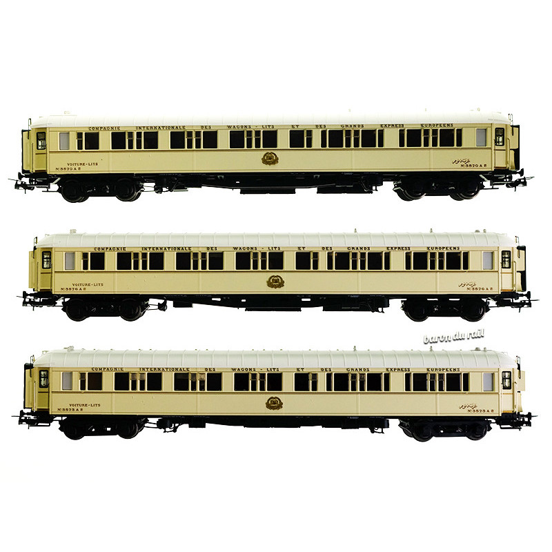 Coffret 3 voitures S CIWL english roofs époque II - HO 1/87 - LS Models 49139