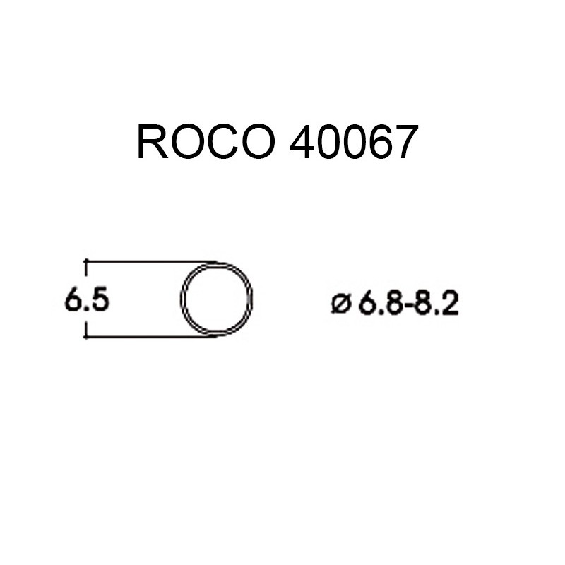 10x bandages de roue Ø6.8 à 8.2 mm - HO - ROCO 40067