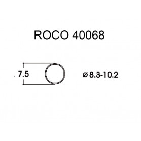 10x bandages de roue Ø8.3 à 10.2 mm - HO 1/87 - ROCO 40068