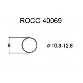 10x bandages de roue Ø10.3 à 12.8 mm - HO - ROCO 40069