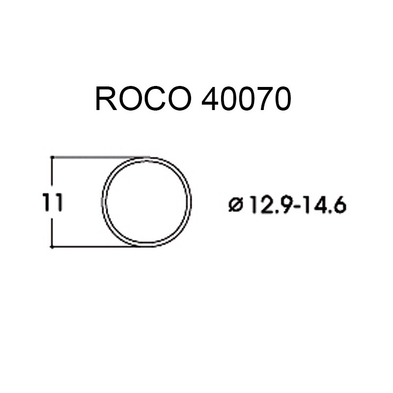 10x bandages de roue Ø12.9 à 14.6 mm - HO 1/87 - ROCO 40070